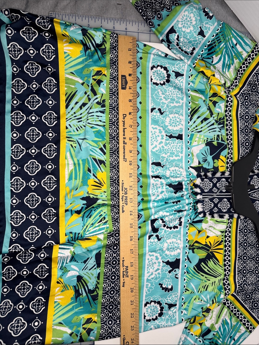 Ruby Rd. Navy, Teal & Yellow Patterned Tunic - Picture 5 of 5